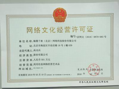 網絡文化經營許可證變更所需材料詳解